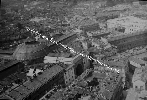 PANORAMIC VIEW FROM ROOF OF CATHEDRAL SHOWING LA SCALA OPERA HOUSE